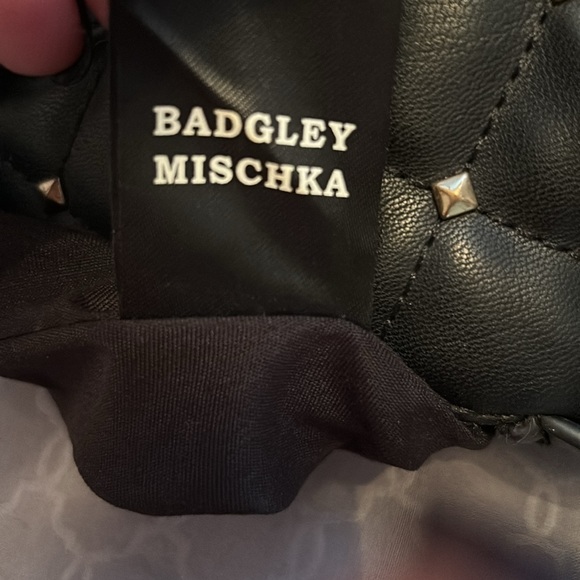 Badgley Mischka Quilted Black Satchel - Picture 5 of 9